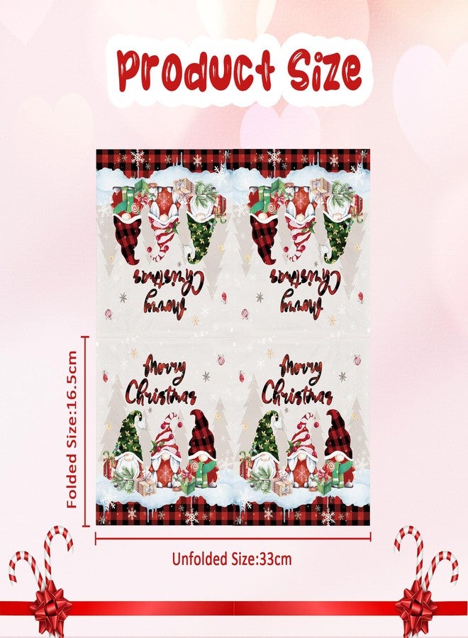 AFYHH Christmas Napkins Decorations 100Pcs Paper Xmas Serviettes Disposable Tissue Napkin Merry Party Tablewear Accessories Decor - Image 3